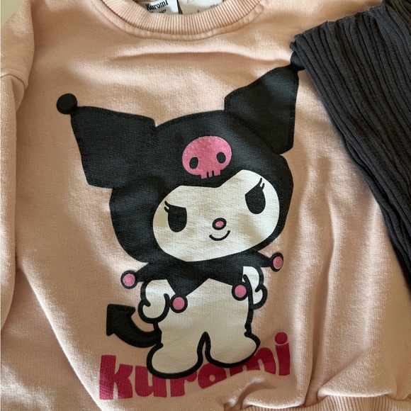 Zara Kids Pink and Black Character Sweatshirt Set - Picture 2 of 3